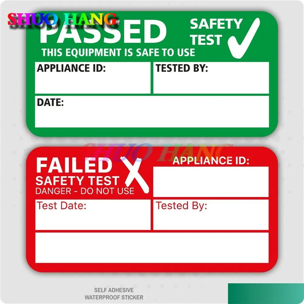 PAT Test Passed or Failed Stickers Electrical Safety Self Adhesive Labels  Vinyl Stickers Accessories th8601a wire tester 64 pin test c r conduction instant conduction short circuit diode ir ac dc withstand voltage