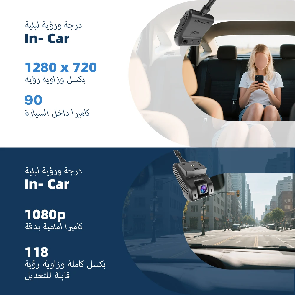 داش كام Jimi JC400P الذكية - بث مباشر 4G وتتبع GPS...