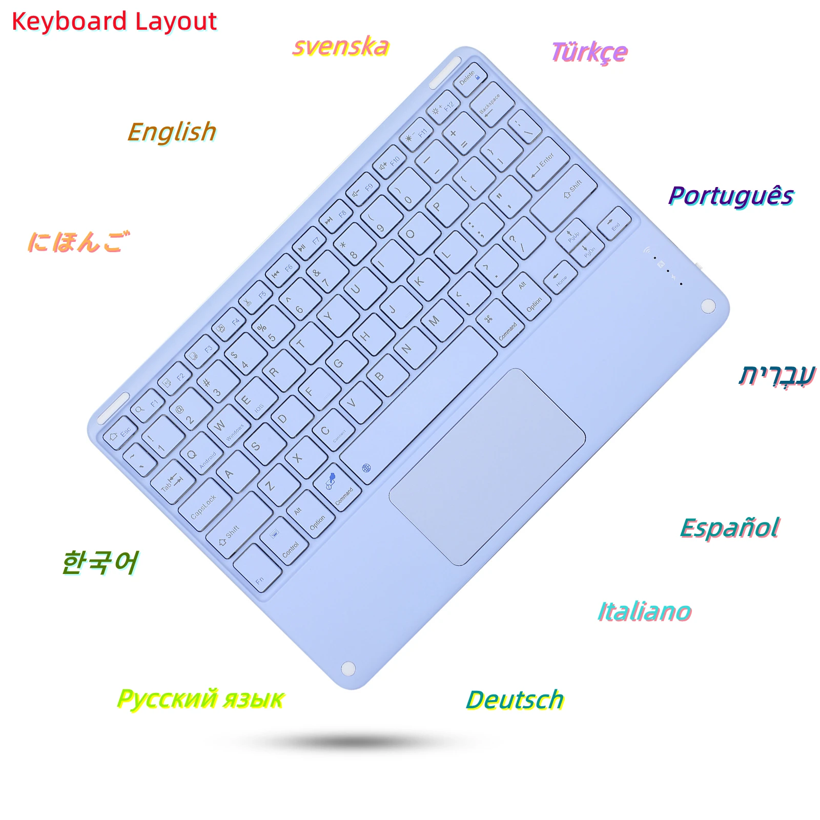 para Ipad Teclado com Touchpad Teclado sem Fio Bluetooth-compatível Tablet Teclado para Xiaomi Almofada para Ipad ar Pro