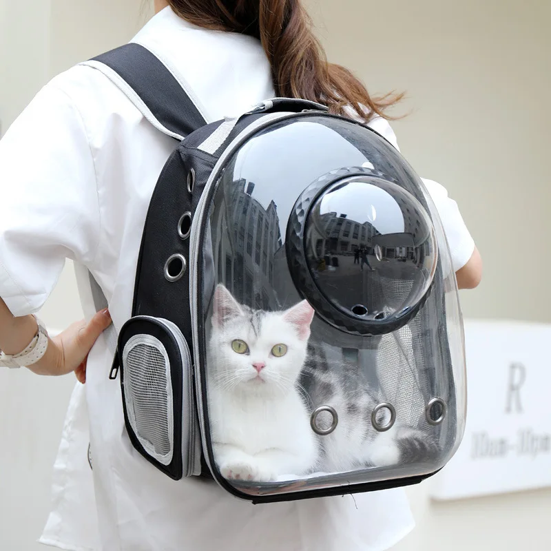 

Astronaut Window Cat Carrying Travel Bag Breathable Space Capsule Transparent Pet Carrier Bag Sun Protection Dog Cat Backpack