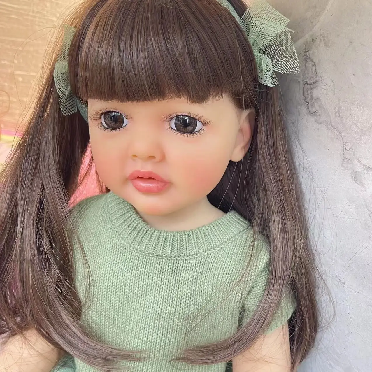 

NPK 55CM Full Body Soft Silicone Reborn Toddler Doll Baby Lifelike Soft Touch High Quality Doll Gifts for Children