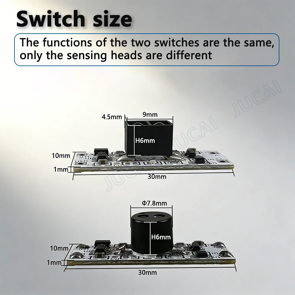 Non-Contact IR Hand Sweep Sensor Switch Module Wardrobe Short Distance Scan Sensor DC5V 12V Adjustable Switch for Light