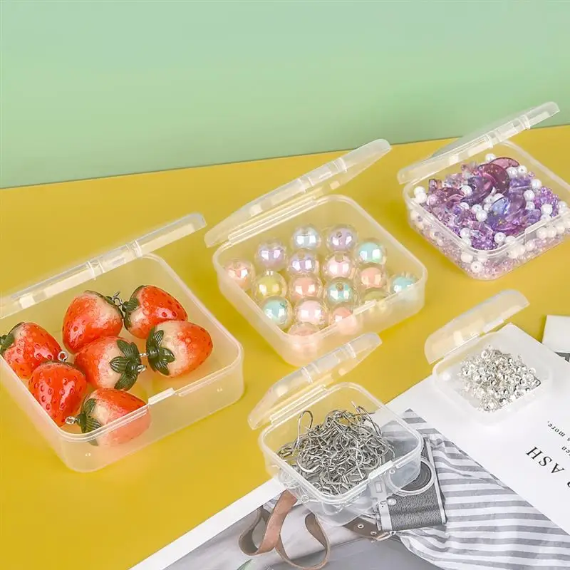 10pcs Plastic Box Rectangular Box Translucent Box Packing Box Storage Box Dustproof Solid Strong Jewelry Storage Case Container Image 18