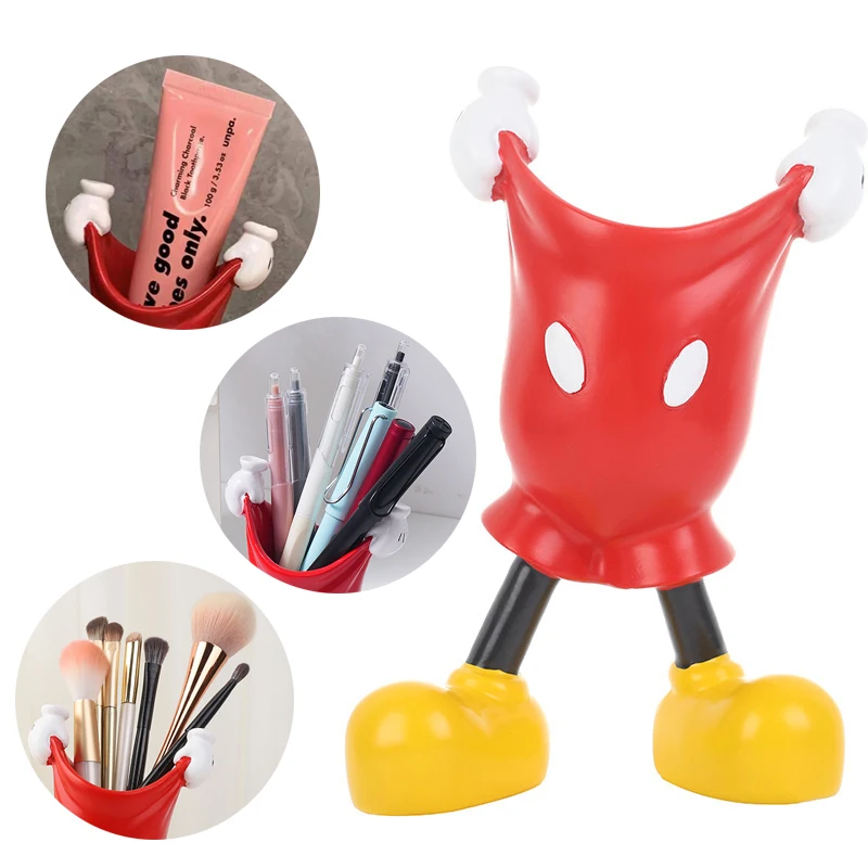 

Creative decoration Mi ckey pen holder comic character makeup brush holder Pencil stationery beauty storage tools