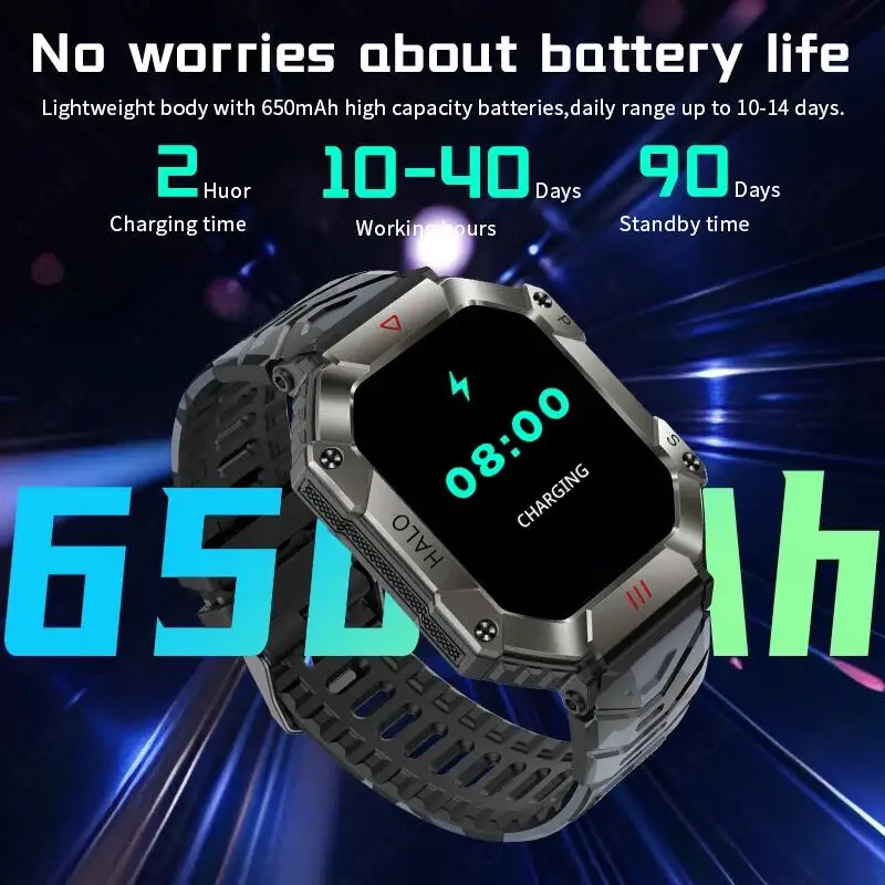 LIGE 2024 и͸ ƿ Ʈ ġ ħ, GPS Ʈ  AI  120 +  , 620mAh Ʈġ, 