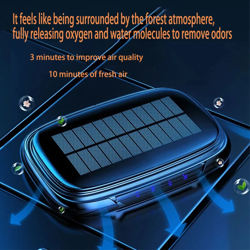 Car Mounted Solar Powered Air Purifier Powered Car Air Purifier With Negative Ion Purification Technology Automotive Supplies