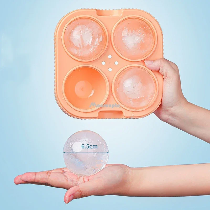 Description Picture 5 of itemSilicone Ice Ball Maker Large 6.5cm 3D Big Round Sphere High Balls Ice Shape Cube Mold Tray for Whiskey Cocktail Bar Tools