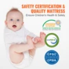 VEVOR Crib Mattress Two-sided Breathable Toddler Mattress of Memory Foam 3 inches Thickness Baby Mattress for Infant and Toddler 5