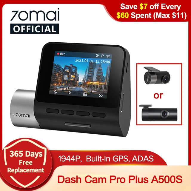 70mai Dash Cam Pro Plus+ A500s 1944p Gps Adas Car Camera 70mai Car Dvr 24h Parking Support Rear Cam 140fov Auto Recorder - Dvr/dash Camera - AliExpress