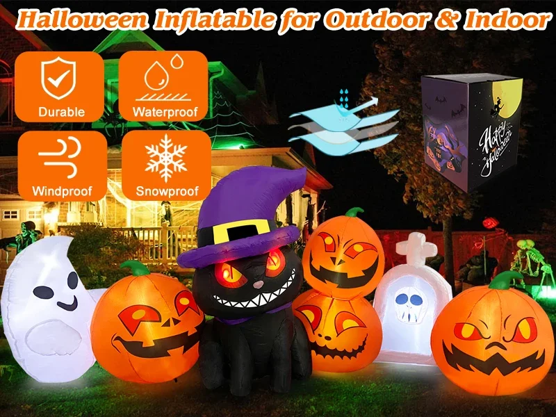 comin halloween inflatable pumpkin decor outdoor