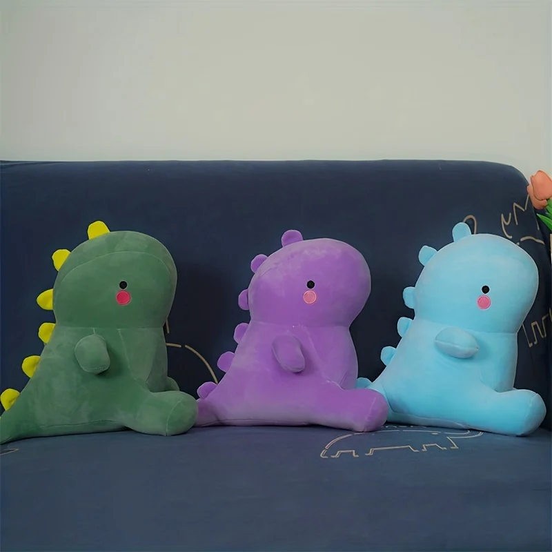Color dinosaur plush toy Squishy Dinosaur Doll Plush Toy Sitting Soft Dino Plushie Colorful Little Cartoon Kawaii Animal Peluch