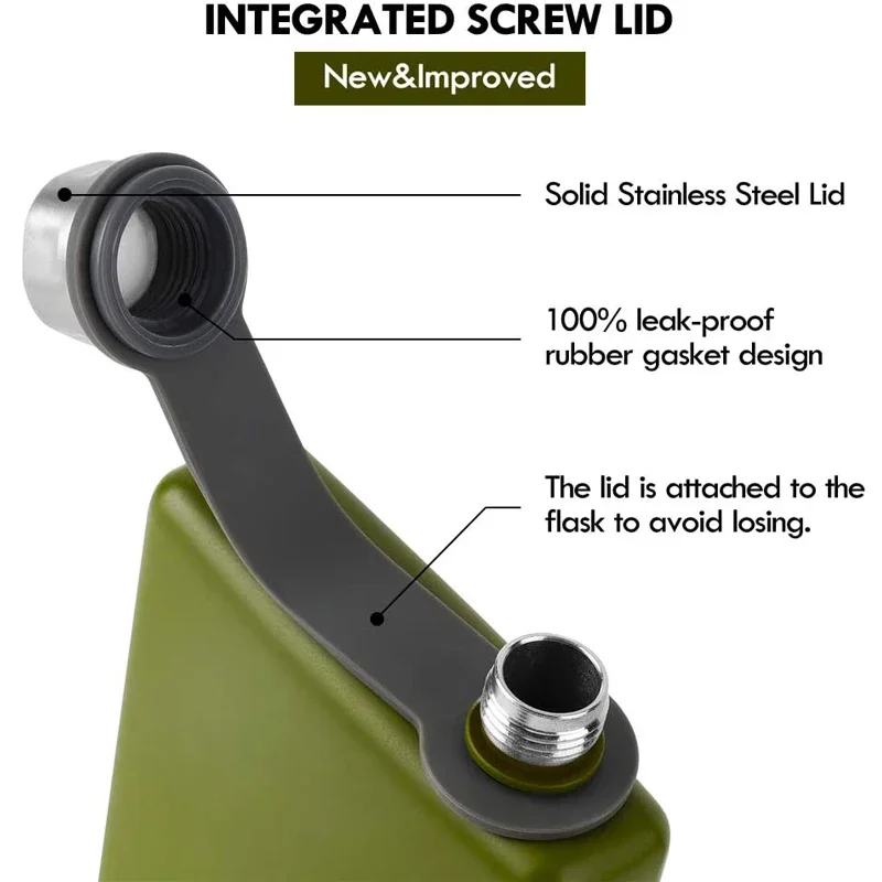 9oz Premium Hip Flask Flagon With Funnel Leakproof Camping Whiskey Wine Pot Portable Stainless Steel Hip Flask Travel Drinkware