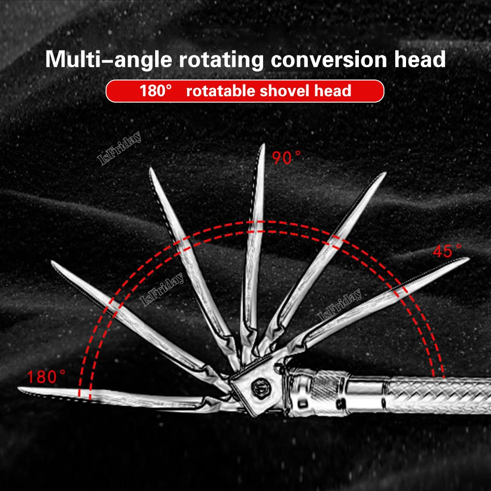 Multifunctional Folding Military Shovel Outdoor Survival Set Garden Tools Camping Fold Multifunction Shovel Outdoor Knife 4