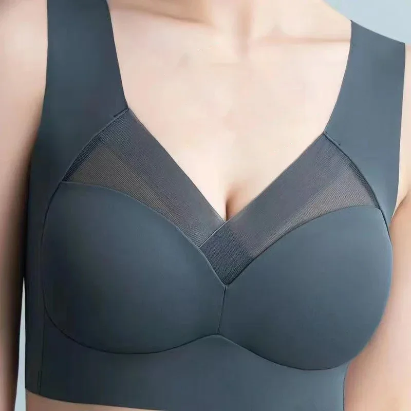 FallSweet 5PCS Seamless Lace Push Up Bra for Woman Plus Size Wire-Free Breathable Bralette Set Solid Backless Brassiere Lingerie 2