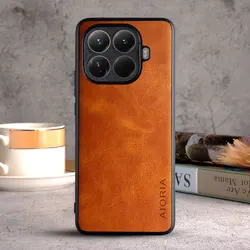 Luxury Vintage Leather Phone Case - Elegant Protective Cover for Xiaomi Mi 9T (Yellow)