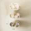 Wall Beauty Egg Storage Box Transparent Lid Shelf Organizer for  Pencils Sponge Beauty 5