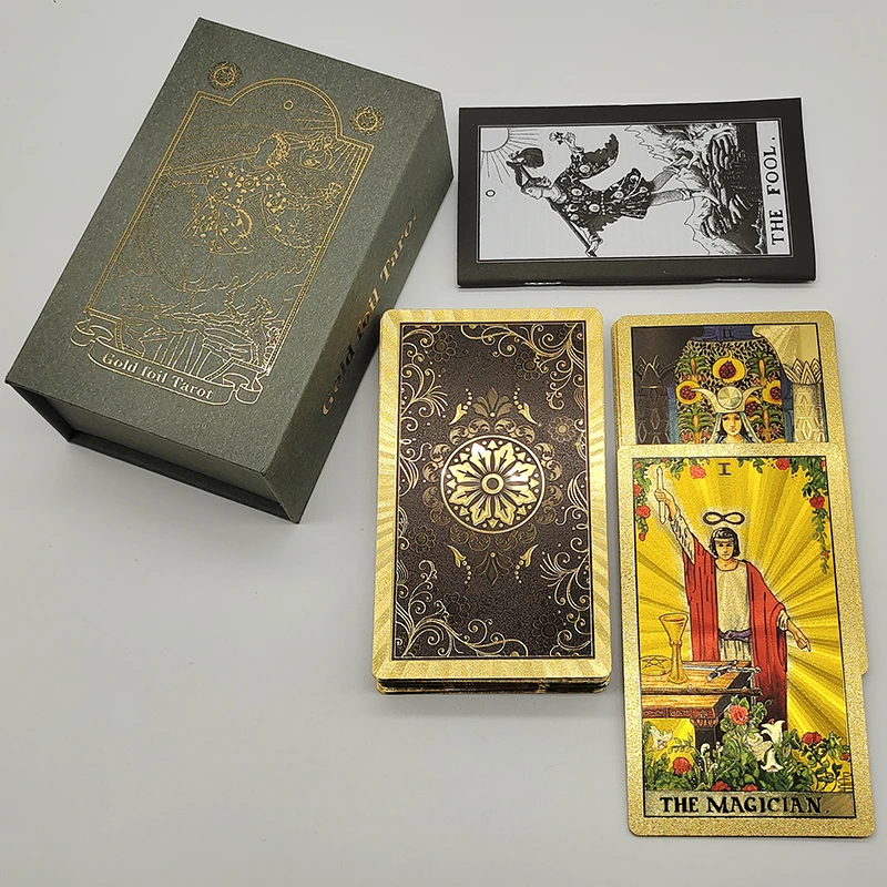 Wat ei Inschrijven Klassieke Gouden Folie Waterdicht Tarot Kaarten Met Megnet Doos Als  Speciale Gift|Bordspellen| - AliExpress