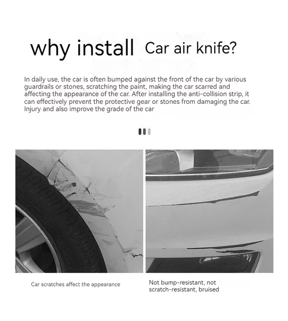 Splitter Paraurti Anteriore Universale - 6 Pezzi Nero Lucido, ABS, Adesivo Autoadesivo - Foto 4