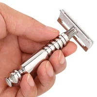 316L Stainless Steel Double Edge Safety Razor Men Shaving Luxurious Classic for Superb Mens Shaving Razors Barber 1