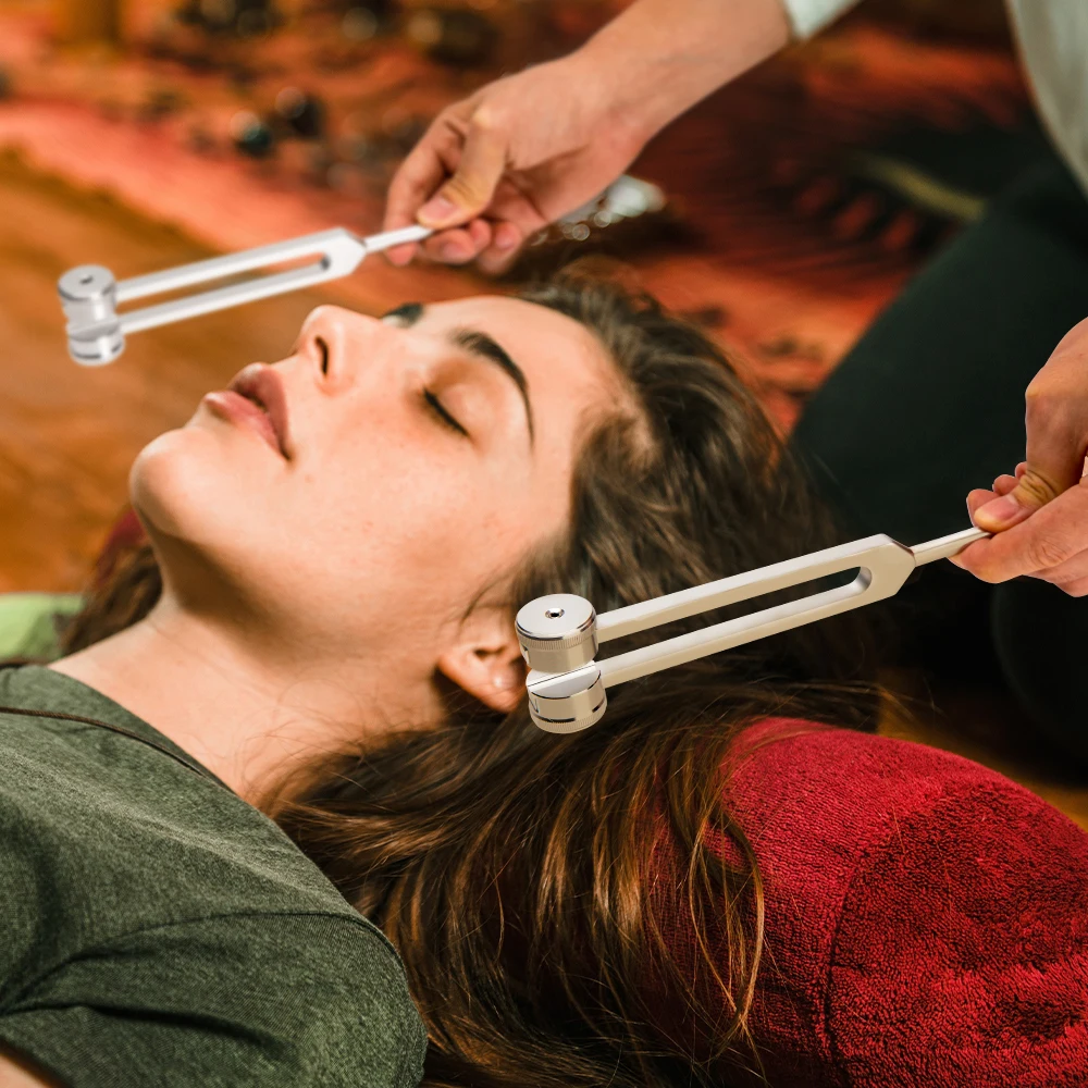 128HZ Aluminum Alloy Tuning Fork Chakra Hammer With Mallet Sound Healing Therapy For Ear Care for stress relief health care 1