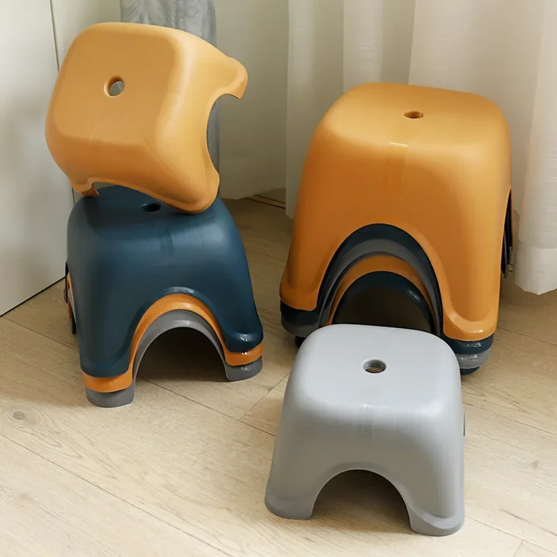 Thickened Plastic Stool Home Living Room Bathroom Low Stool Children's Chair Mat Footstep Small Sized Furniture