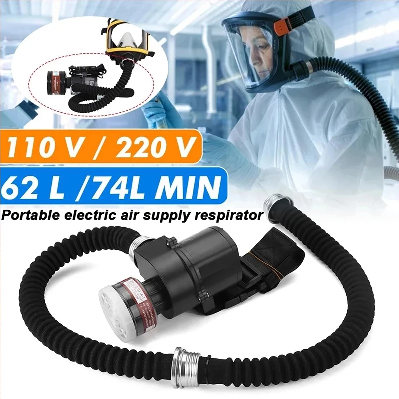 New High Quality Portable Air Respirator 8 in 1 Electric Air Supply System Dust Mask Coal Mine Industrial Dust Half Mask