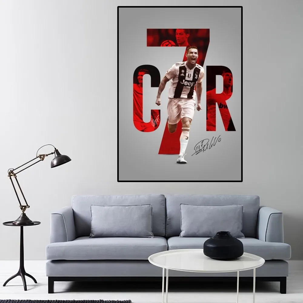 C-Cristiano R-Ronaldo CR7 Poster Home Room Decor Livingroom Bedroom Aesthetic Art Wall Painting Stickers poster prints diy poster sticker