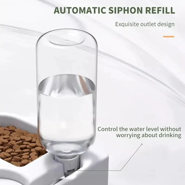 1pc Automatic Drinking Love Pet Bowl Moisture-proof Cat Bowl Dog Basin Dual-use Multi-functional Drinking And Feeding 4