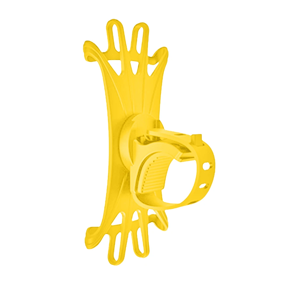 Bike Handlebar Phone Mount Silicone Bicycle Navigation Phone Bracket Shockproof for Phone Length Under 16.5cm Width Under 8cm