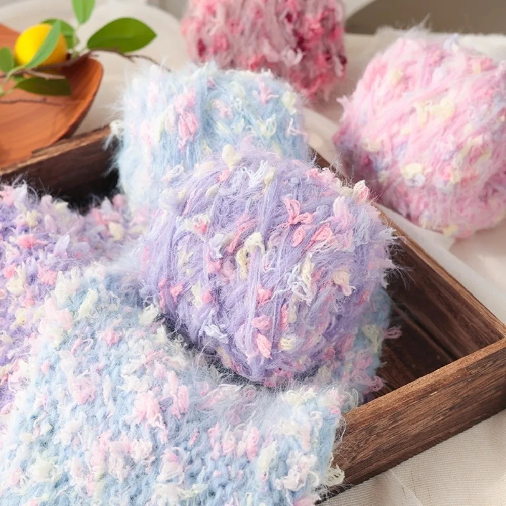 Nuovo Filato Mohair 100g, Morbido e Soffice, Colorato, con Texture a Bolle, Sfumature di Colore, per Lavorazione a Mano di Sciarpe, Cappelli e Borse - immagine 4