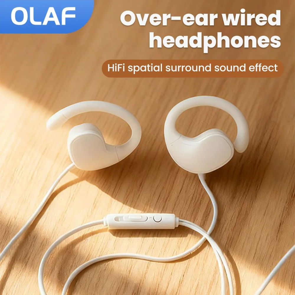 Enhanced Over-Ear HiFi Surround Sound Wired Gaming Headphones with Wire Control