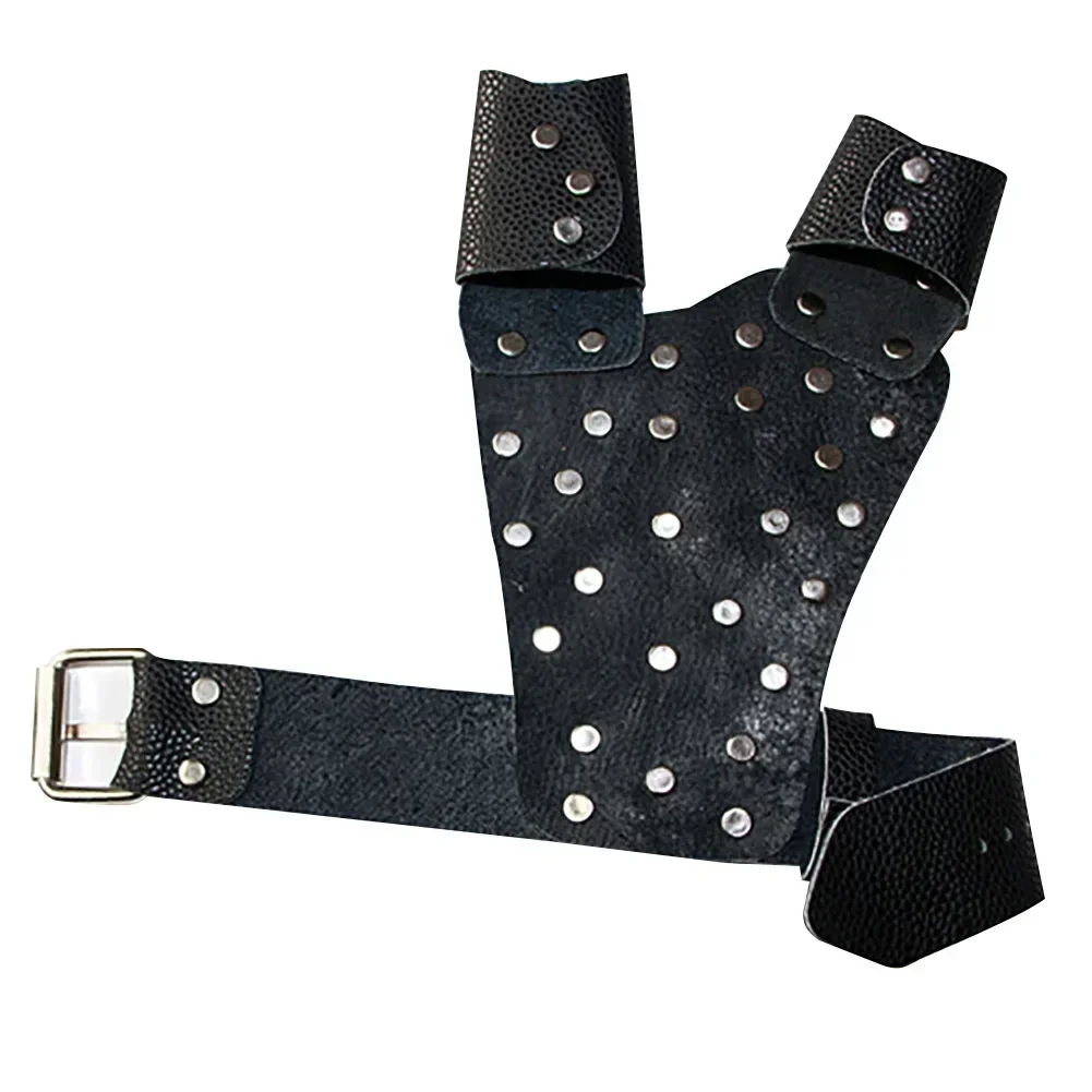 Outdoor Shooting Fishing Hand Guard Wristband Slingshot Armguard Suit PU Leather Rubber Steel Sheet Reel+Dart Handguard