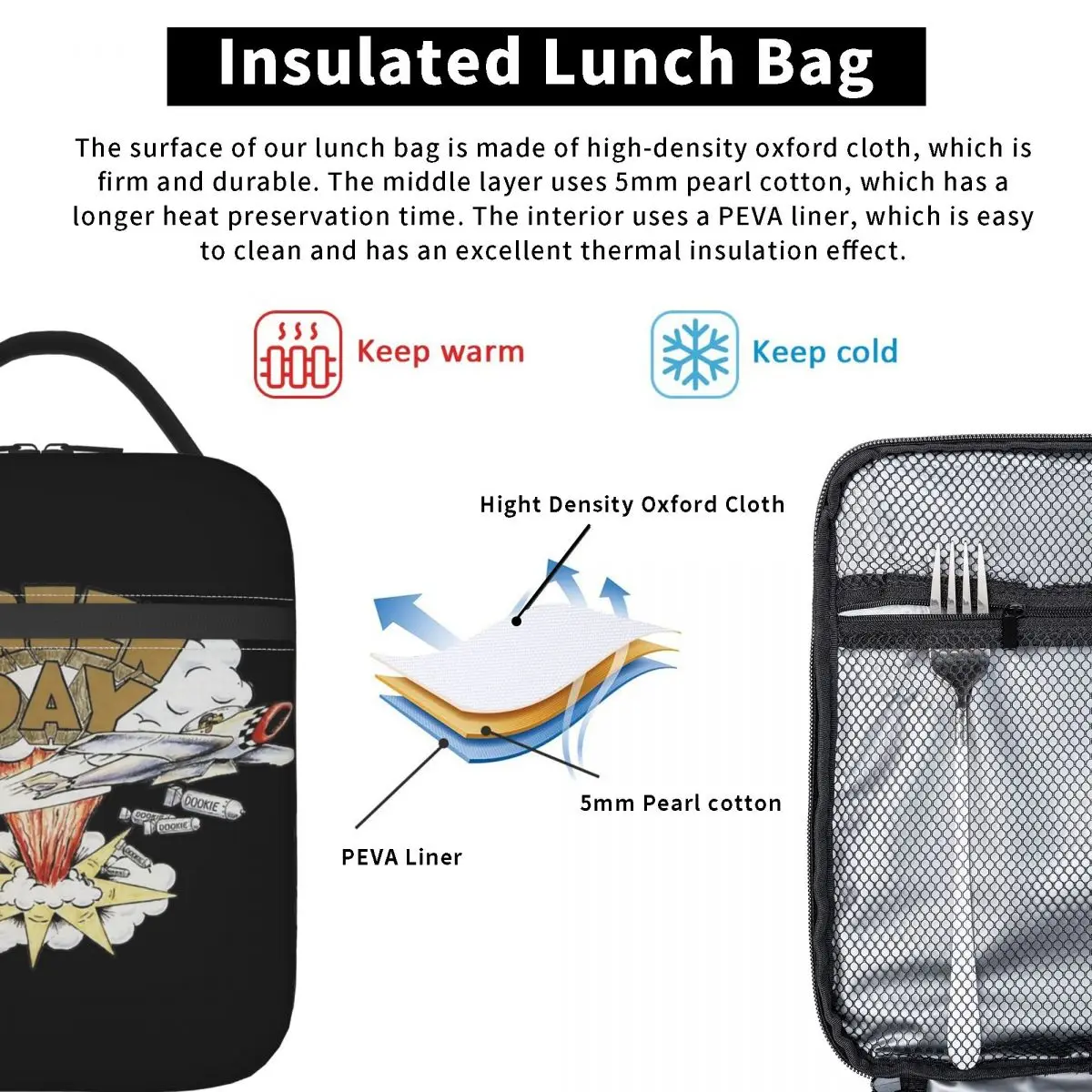 Green Day Rock Band Tour Merch Insulated Lunch Bag For Work Power Pop Food Container Portable Thermal Cooler Bento Box