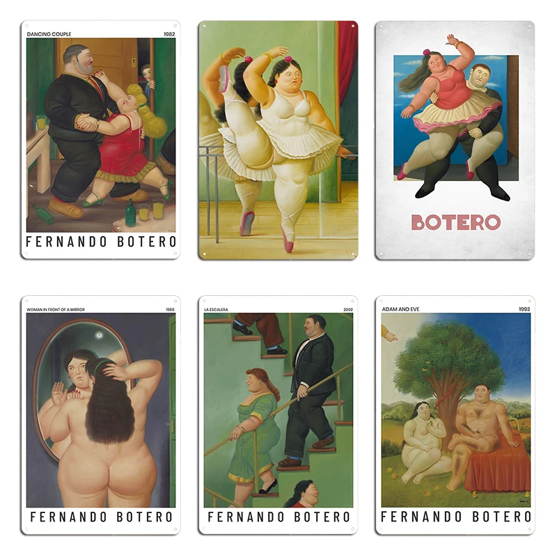 Fernando Botero - Tablao Flamenco - 전시 포스터 금속 간판 ..