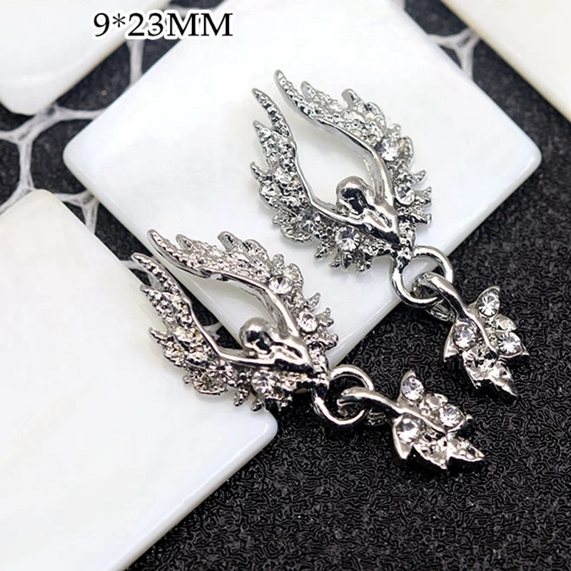 10PCS 럭셔리 합금 네일 아트 행성 라인 석 매력 손톱 장식 용품 행성 크로스 쥬얼리 액세서리 매니큐어 부품
