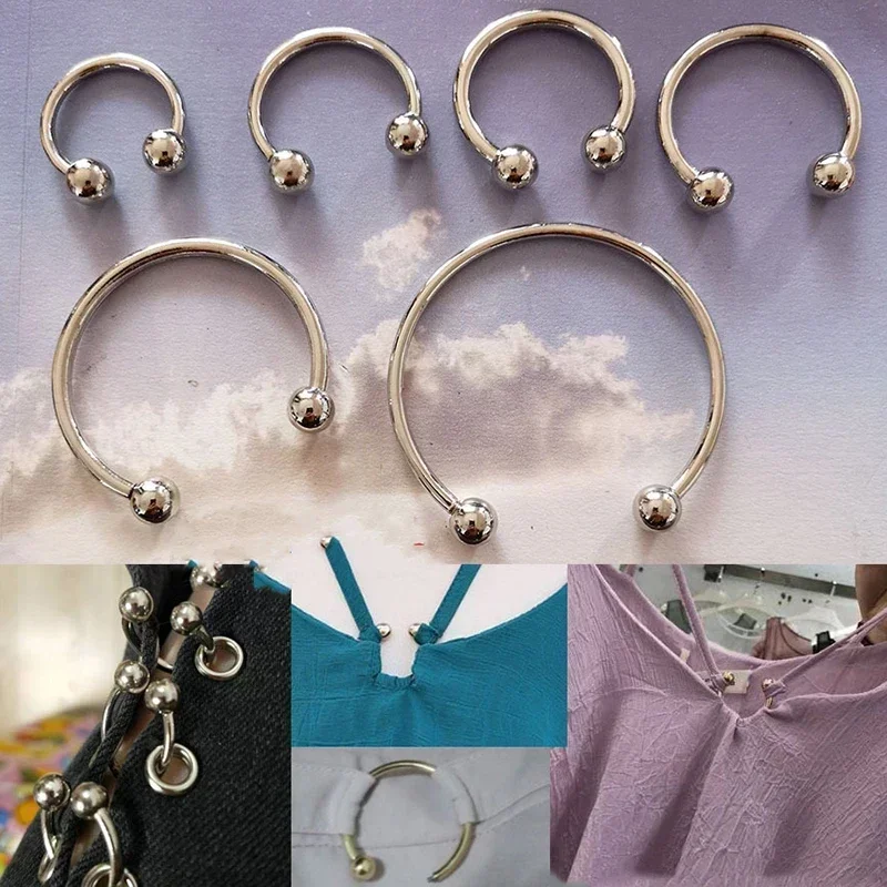 GOMAKERER 8 Cierres De Bikini, Ganchos De Correa De Metal, Clips De Aleación Para Bikini, Clips En Forma De U, Anillo De Hebilla, Conector De Cierre De Pecho Para Mujeres Y Niñas