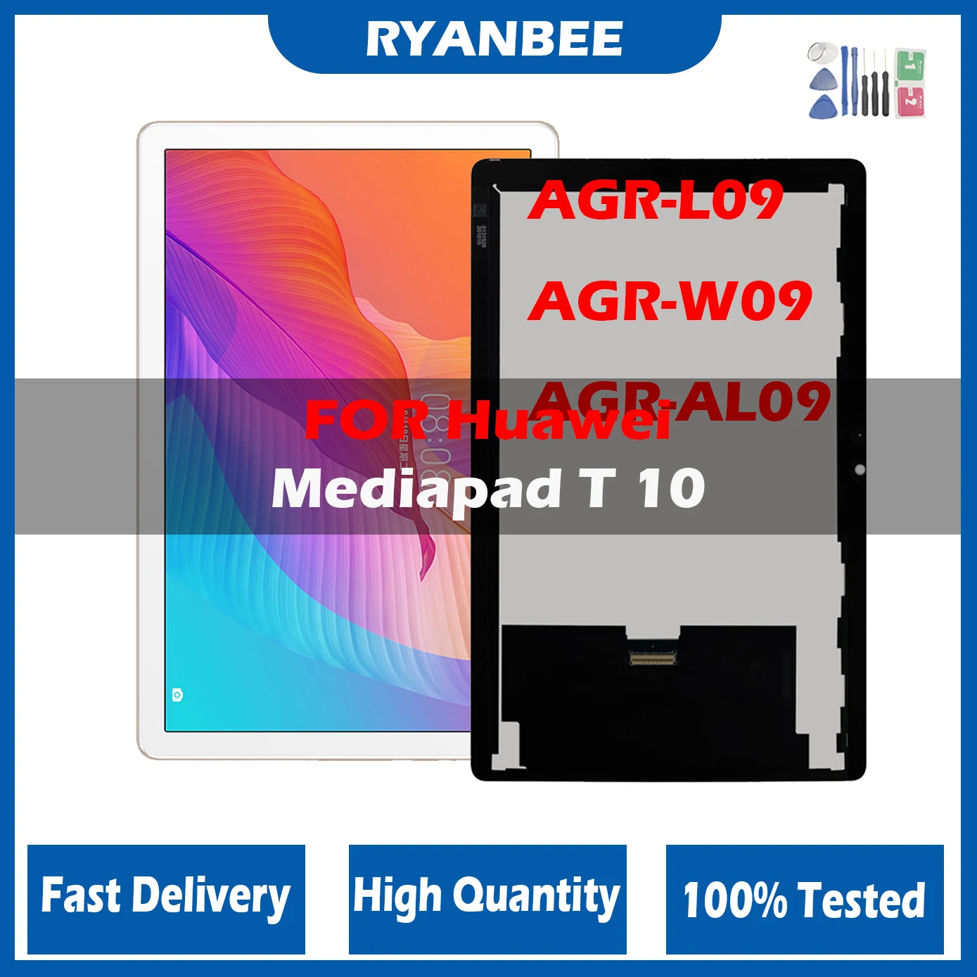 

ЖК-дисплей 9,7 дюйма для Huawei MediaPad T 10 T10/Honor Pad X6, зеркальная фотография, цифровой преобразователь сенсорного экрана в сборе