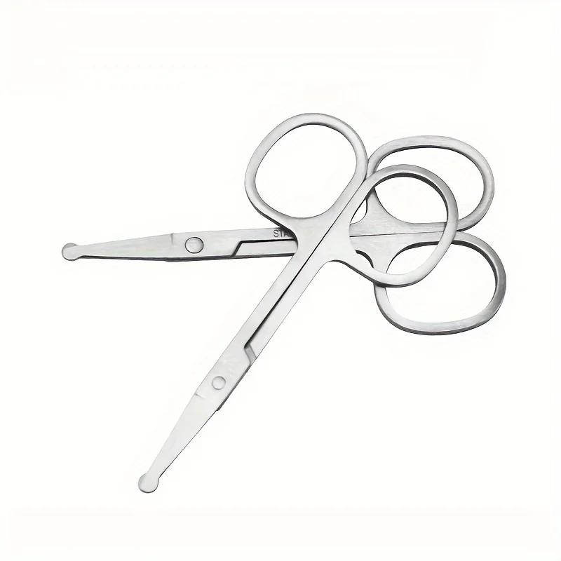 Precision Stainless Steel Scissors For Beard & Facial Hair - Safe Rounded Tip, Ideal For Men & Women 6
