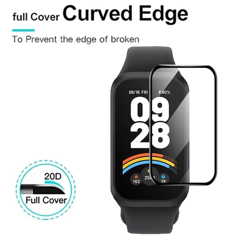 Protezione Per Xiaomi Mi Watch - 3 Pellicole In Vetro Temperato 3D, Anti-Graffio E Trasparenti