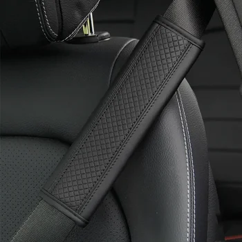 Coprispalle per cintura di sicurezza per auto in pelle PU traspirante resistente all'usura accessori per cinture di sicurezza antiscivolo prodotti per la decorazione d'interni