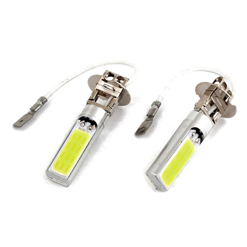 

6 Pcs H3 15W LED COB DRL Lamp White Xenon Driving Head Light Bulbs