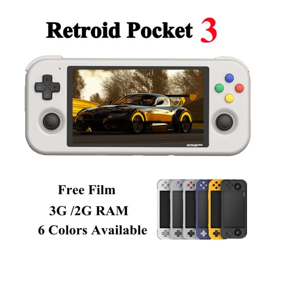 

Retroid Pocket 3+ 4.7Inch Handheld Game Console 4G+128G Android 11 Retroid Pocket 3 Plus Handheld Retro Gaming System T618 DDR4