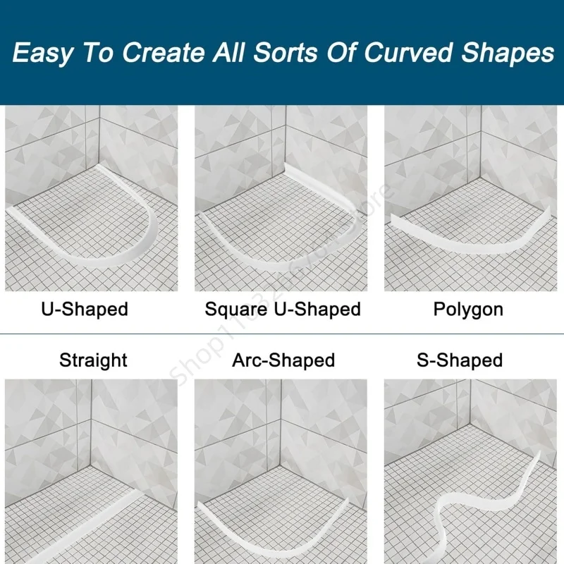 Silicone Water Stopper Flexible Barrier for Bathroom Shower Door