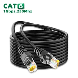 Premium Snagless Black Cat 6 Ethernet Cable - Weatherproof, High - Speed Internet LAN Solution - 1m (Cat 6 Round Black)