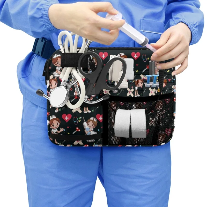 

Twoheartsgirl Practical Nurse Fanny Pack Medical Supplies Multi Compartments Medical Belt Organizer Health Care Casual Hip Bag