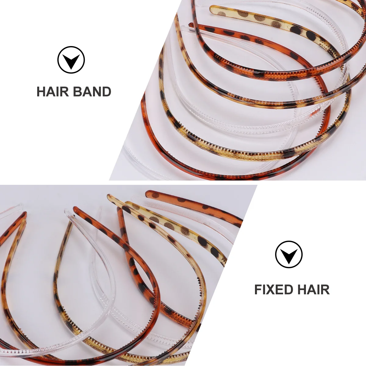 

12 Pcs Simple Plastic Hairband Buckle Headband 12pcs Miss Bands Fiberglass Nail Extensions Plain Headbands for Women