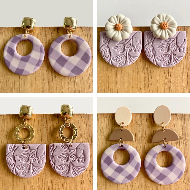 Rustic Heart Charms Handmade Ceramic Earring Charms Artisan 