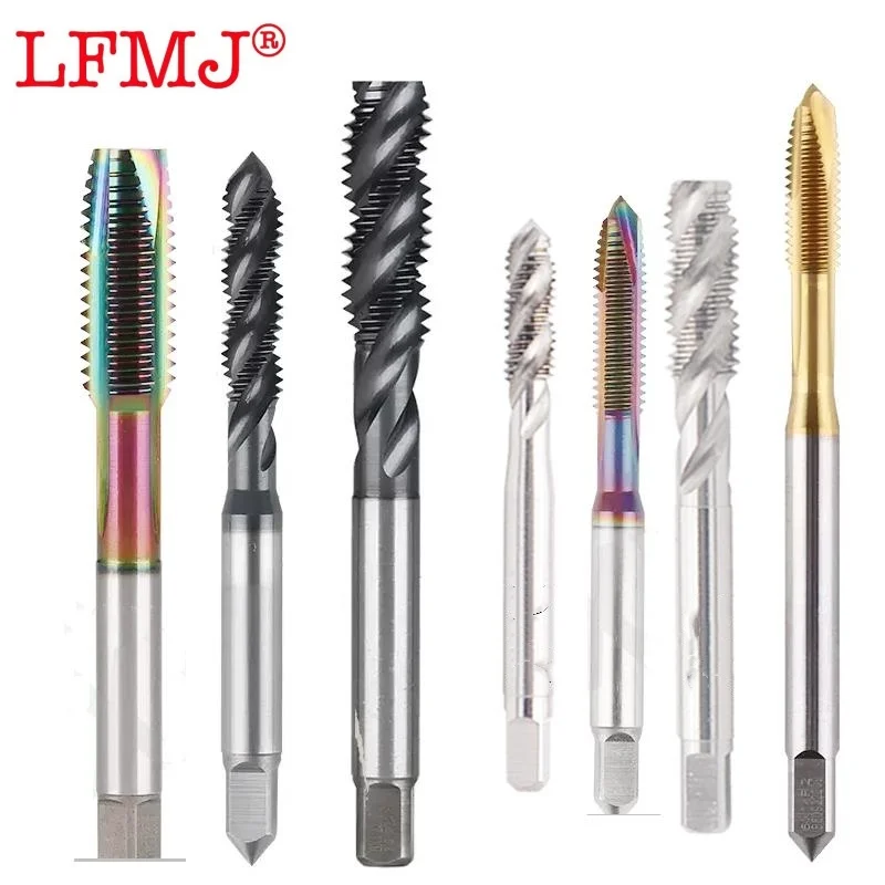 1PCS CNC HSSE Spiral Flute/Pointed /Forming Taps Nano Coated CNC Metal Tool Machine Screw Taps M1M2M4M6M8M10M12M14M16-M24