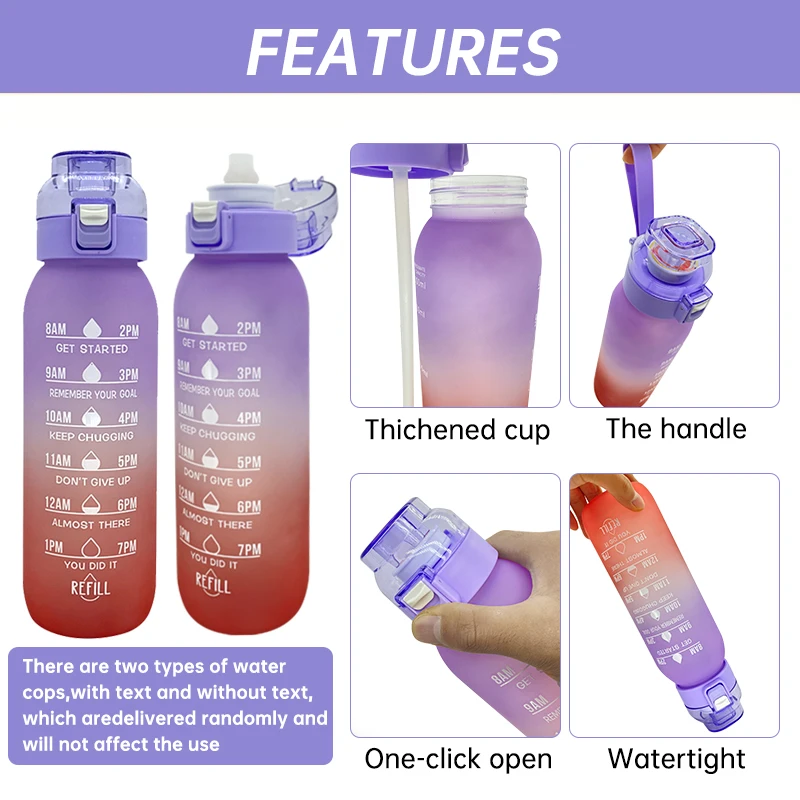 1000ML Flavor Water Bottle With Straw With 9PCS Flavor Pods Fashion Fitness Water Bottle For Outdoor Activities Sports 1PC sports water bottle sports bottle water bottle