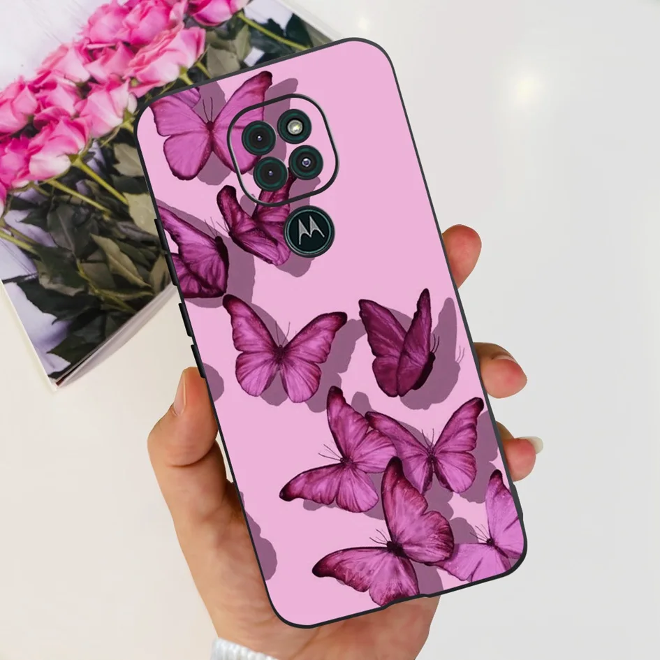 Elegant Flower Soft Silicone Case - Motorola Moto G9 Series